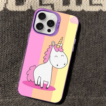 Simple Stripe Unicorn iPhone Case