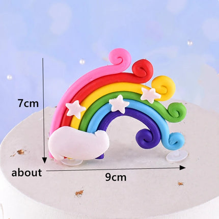 Rainbow Arc Unicorn Cake Topper