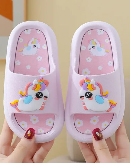 Sweet Floral Unicorn Charm Slides