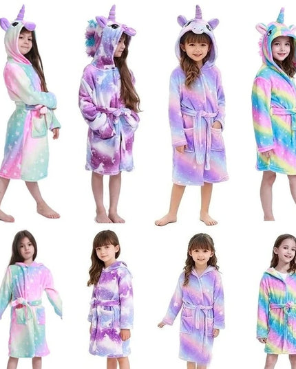 Rainbow Tie Dye Unicorn Robe