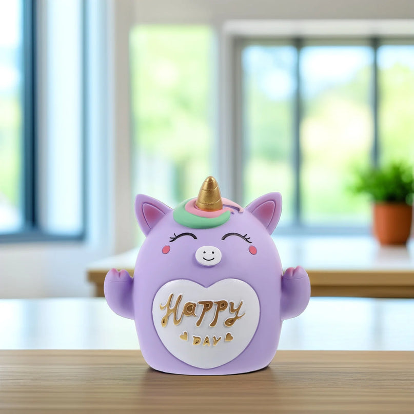 Lavender Unicorn Piggy Bank
