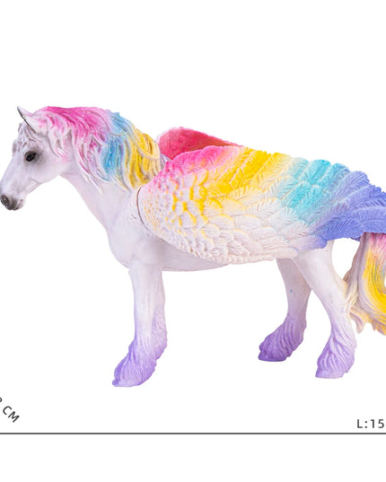 Winged Unicorn Figurine Rainbow Wings