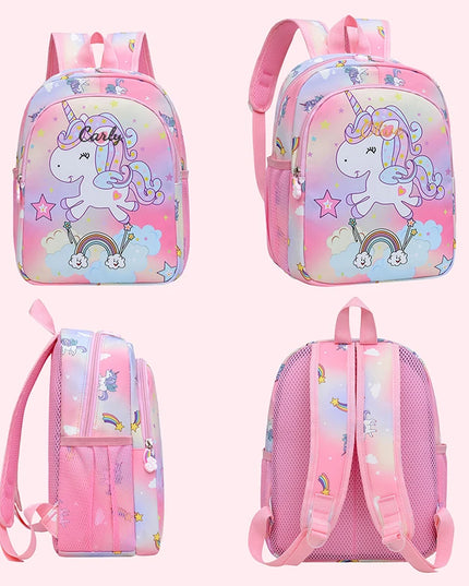 Blue Embroidered Unicorn Backpack