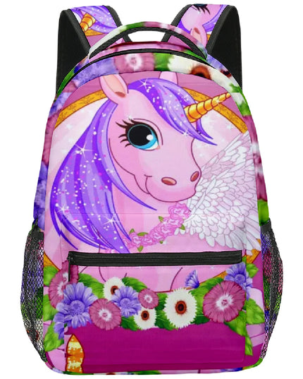 Brown 3D Unicorn School Backpack
