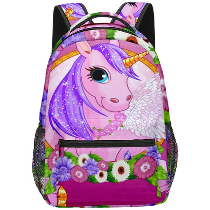 Brown 3D Unicorn School Backpack