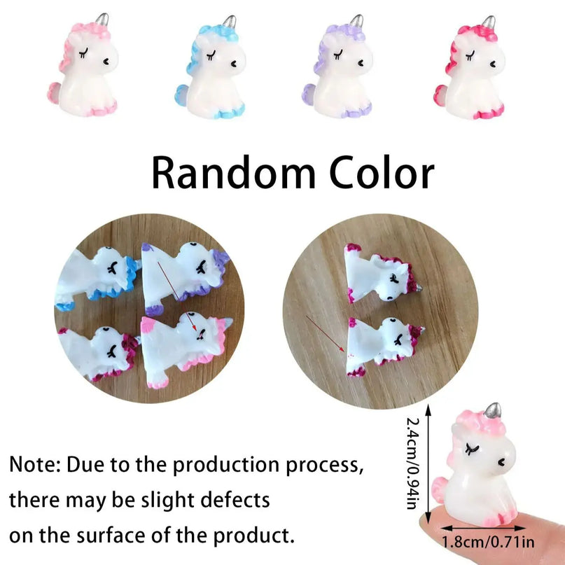 Mini Plastic Unicorn Figurines, 10-20pcs