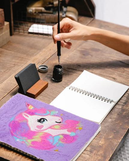 Cozy Fluffy Unicorn Notebook