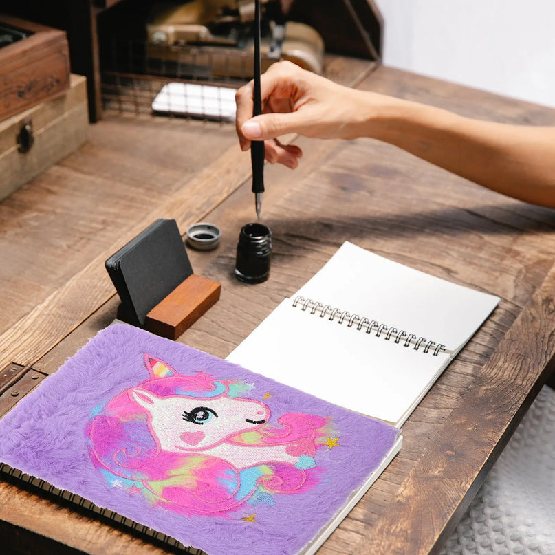 Cozy Fluffy Unicorn Notebook