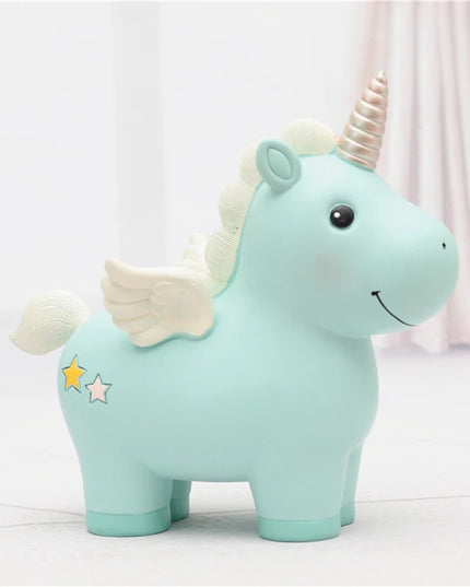 Pink Winged Unicorn Piggy Bank