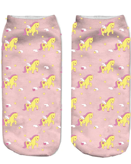 Pastel Unicorn Ankle Socks