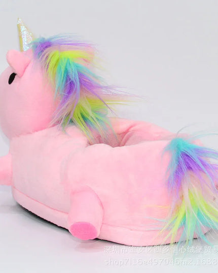 Giant 28cm Plush Unicorn Slippers