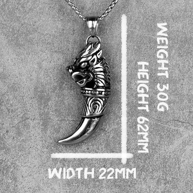 Gothic Unicorn Skull Necklace