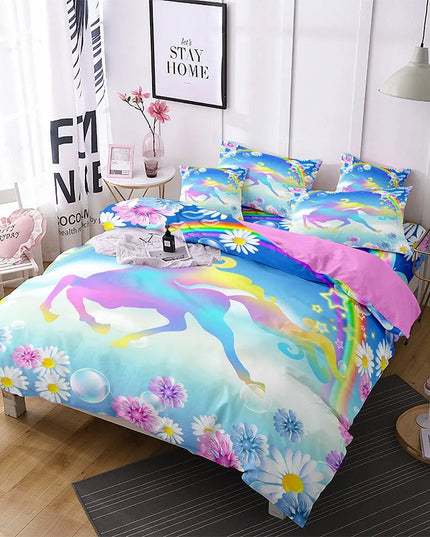 Daisy Rainbow Unicorn Bedding