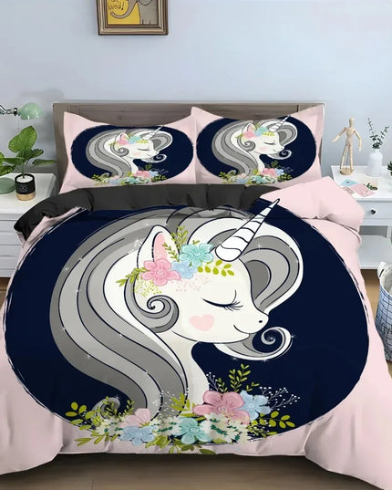 Elegant Unicorn Portrait Bedding