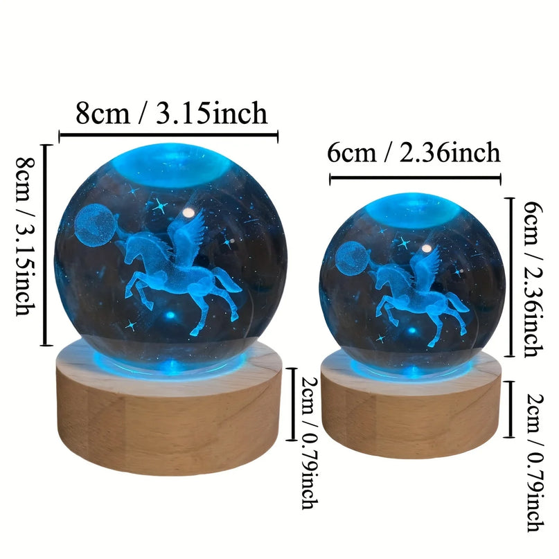 Unicorn Crystal Ball Night Light