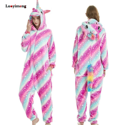 Pink Star Womens Unicorn Onesie