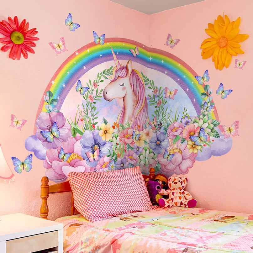 Large Unicorn Wall Sticker for Girls
