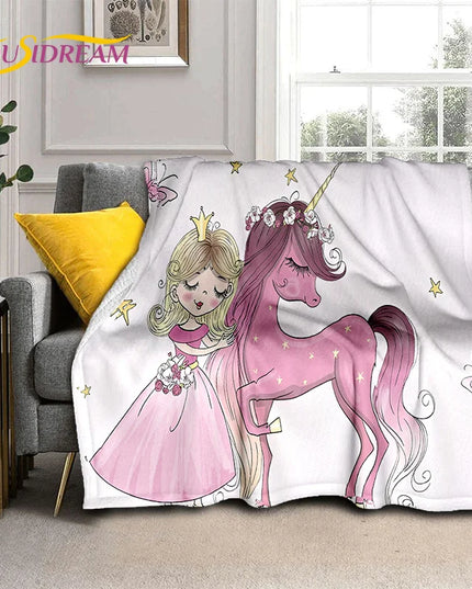 Fairy Tale White Unicorn Blanket