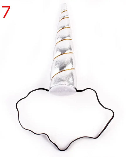 Silver Metallic Unicorn Horn