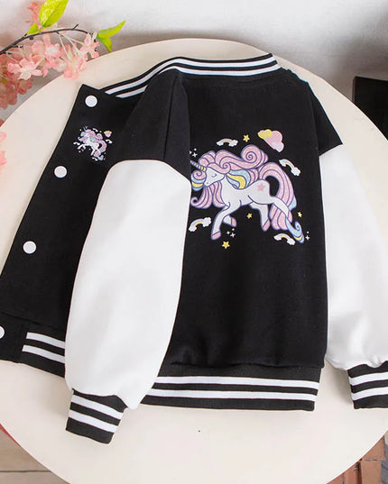 Blue Varsity Unicorn Jacket