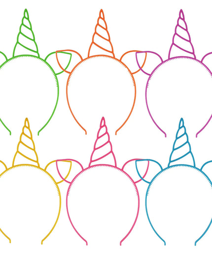 20-Pack Unicorn Headband Bulk Set