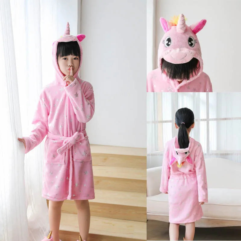 Pink Star Unicorn Robe for School