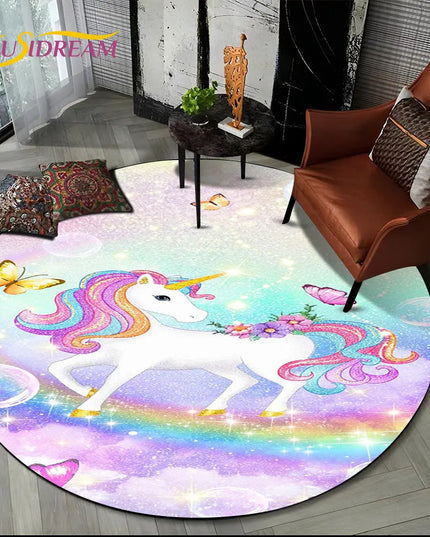 Winged Anime Unicorn Rug