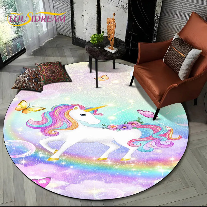 Winged Anime Unicorn Rug