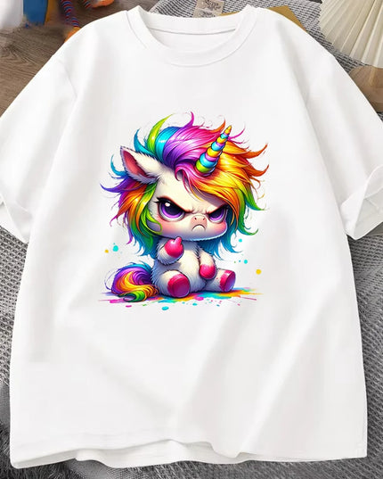 White Cartoon Unicorn Shirt