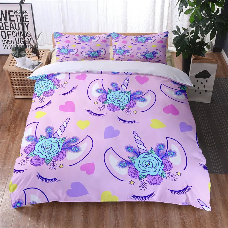 Peacock Allover Unicorn Bedding