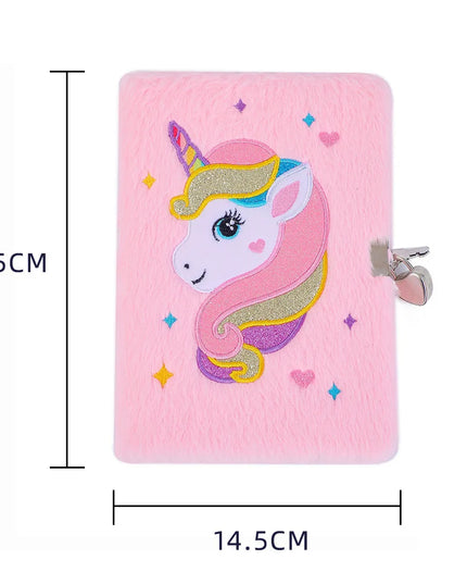 Pink Unicorn Fluffy Notebook