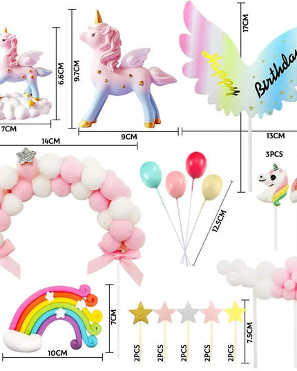 Enchanted Unicorn Cake Topper with Arch