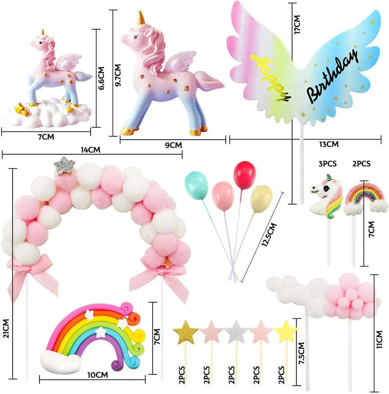 Enchanted Unicorn Cake Topper with Arch