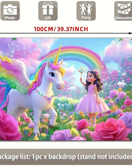 Princess Unicorn Garden Tapestry