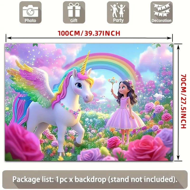 Princess Unicorn Garden Tapestry