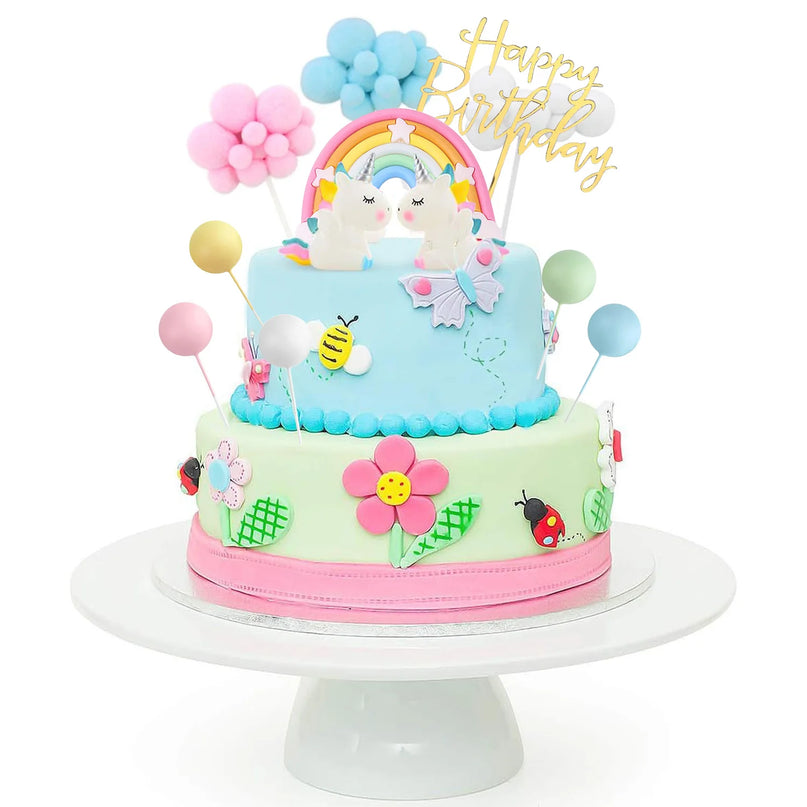 Birthday Unicorn Cake Topper Set