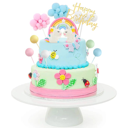 Birthday Unicorn Cake Topper Set