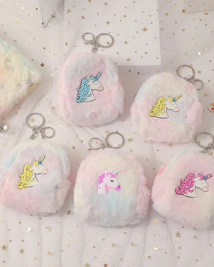 Pink Plush Bookbag Purse