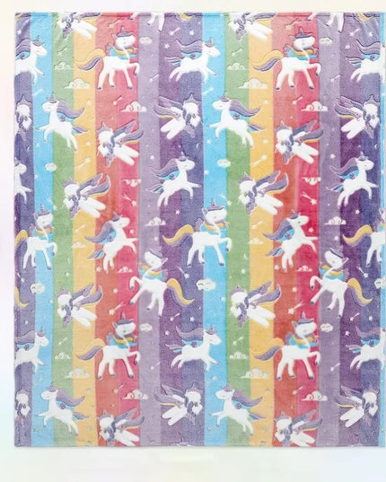 Cozy Rainbow Unicorn Blanket