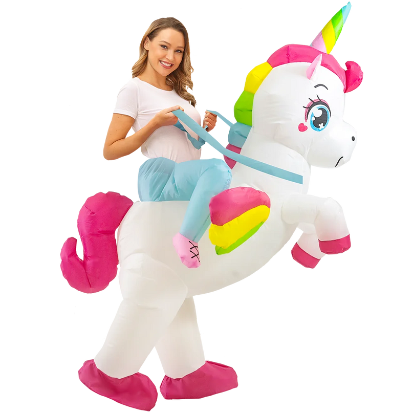 Ride On Unicorn Rider Costume for Adults