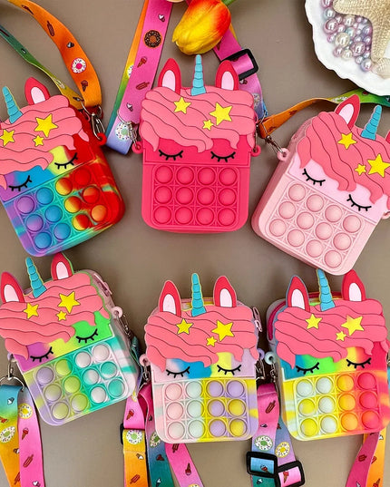 Pastel Rainbow Pop It Purse