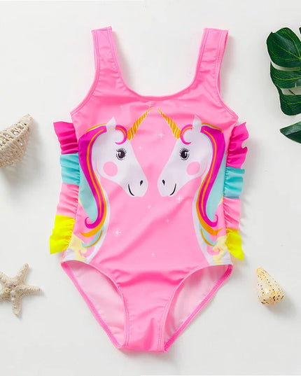 Pink Ruffle Unicorn Swimsuit