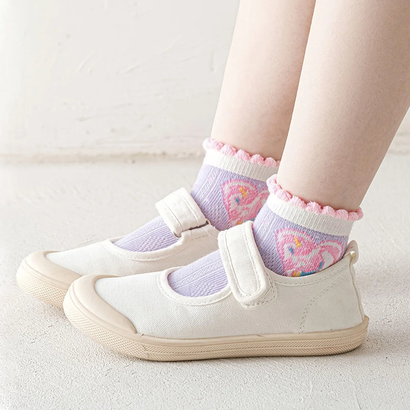 Non-Slip Unicorn Socks - Girls 5-Pack