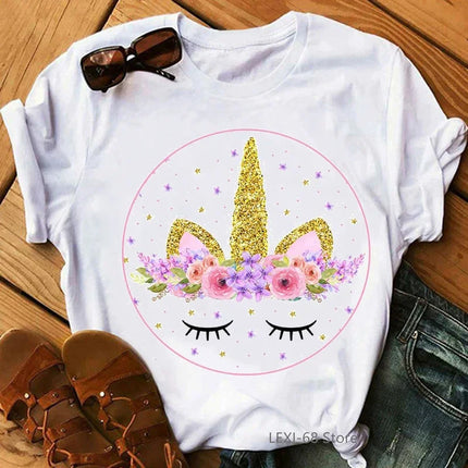 Unicorn Flower Print Shirt