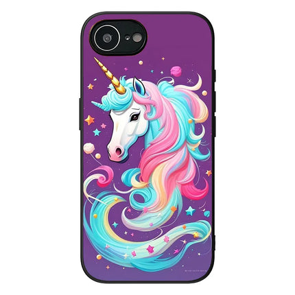 Purple Portrait Unicorn Teal Mane Case