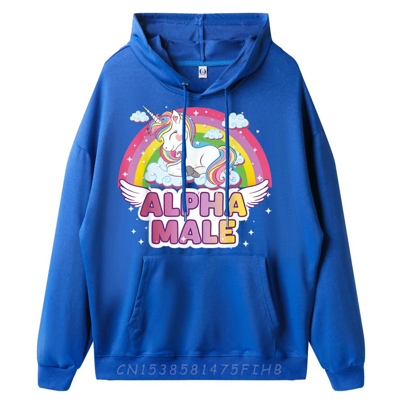 Blue Sleeping Unicorn Hoodie