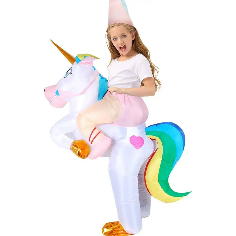 White Unicorn Rider Costume for Girls