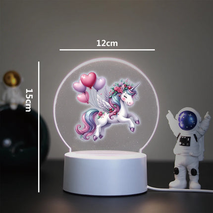 Kawaii Unicorn 3D Illusion Night Light