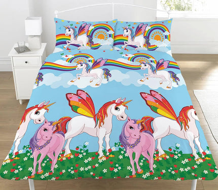 Butterfly Wing Unicorn Family Bedding