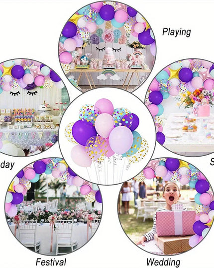 Inset showing the 176 pcs contents of the balloon kit